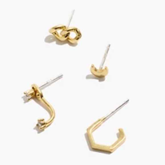 Madewell Jewelry - Madewell Mix & Match Earrings Set Vintage Gold
